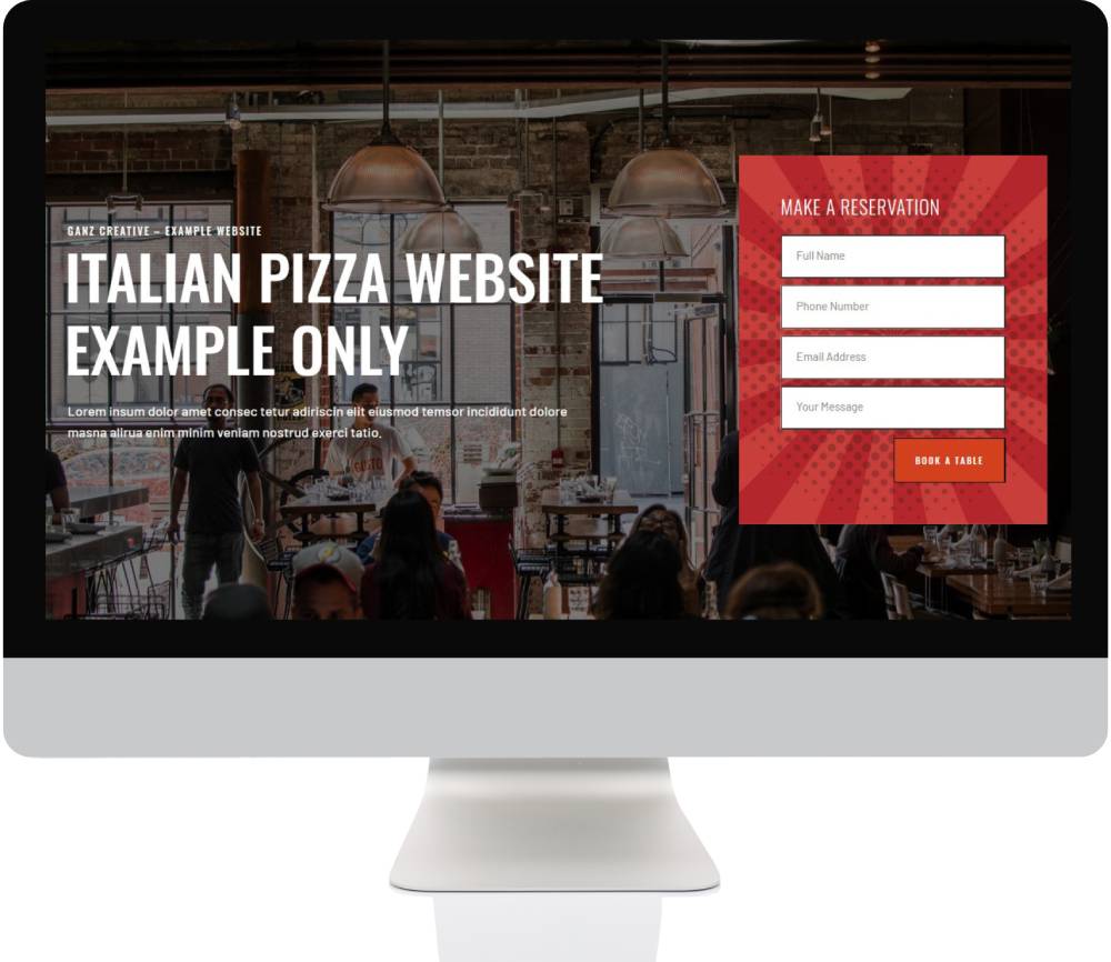 Restaurant Websites - Pizza Restaurant